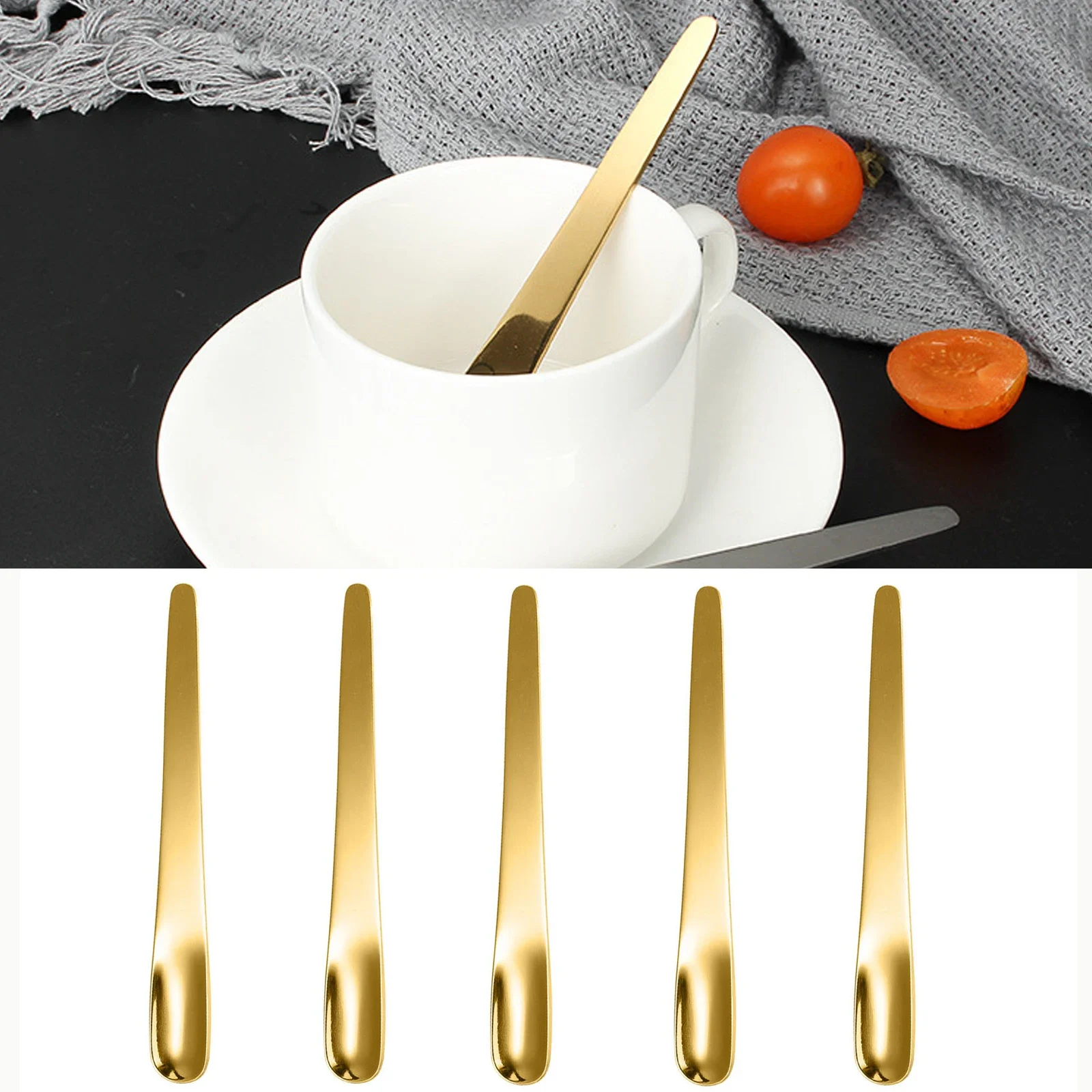 Kitchen Appliances For Sale - 5 Stück Kaffee löffel Edelstahl Flach