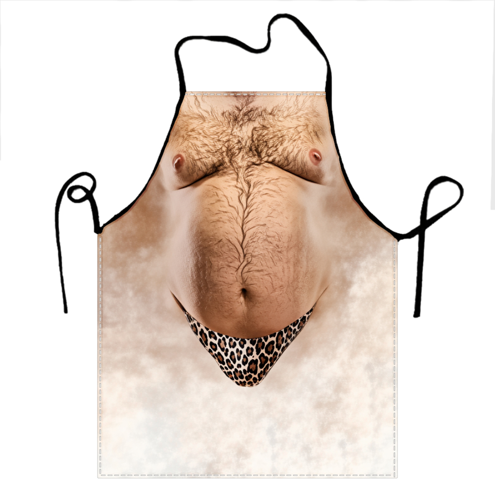 Kitchen Appliances Hobart - Bedruckte Herren-Küchenschürze mit Bierbauch-Motiv – Polyester-Material,